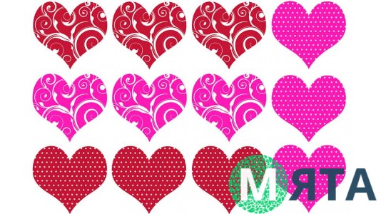 Картинки-серця для печива та пряників