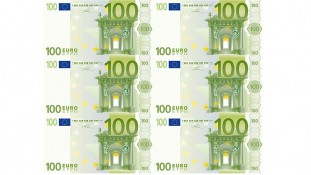 Їстівна картинка 100 євро, 6 купюр Їстівна картинка 100 євро, 6 купюр
