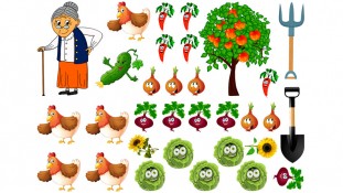 Їстівна картинка Бабуся, город