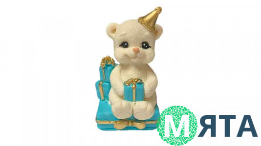 Фігурка на торт Mi-Mi Ведмедик з подарунками