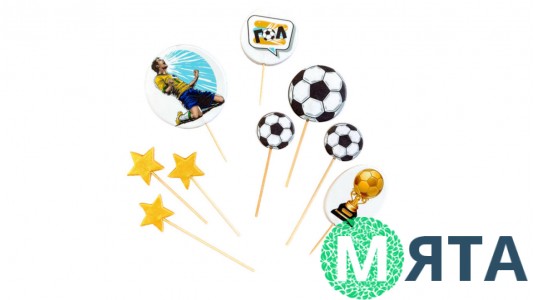 Набір цукрових топерів Футбольний