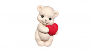 Шоколадна фігурка Mi-Mi Ведмедик з серцем, 2D Шоколадна фігурка Mi-Mi Ведмедик з серцем, 2D