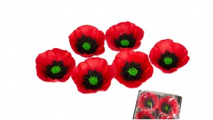 Цукровий декор Маки, 6 шт Цукровий декор Маки, 6 шт