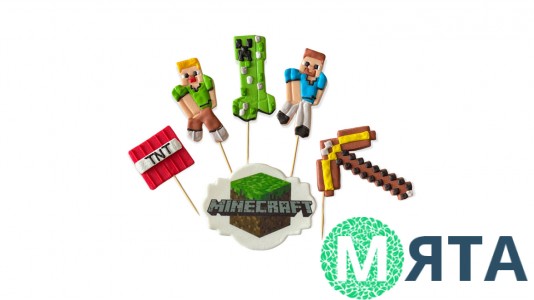 Набір цукрових топерів Майнкрафт