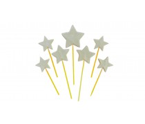 Цукрові зірочки на шпажках, Срібні
