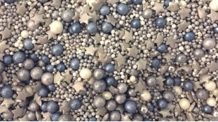 Цукрове посипання Мікс з кульками №2. Срібний