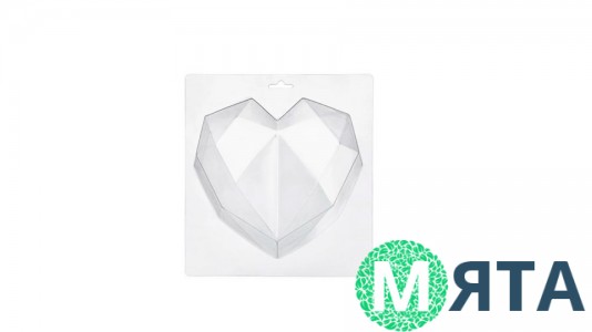 Форма для шоколаду Серце Рубін