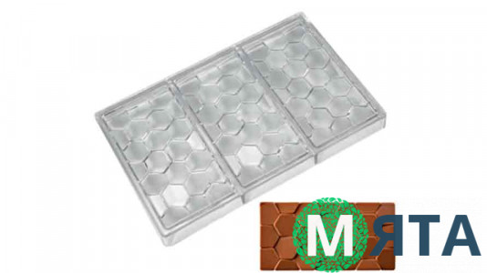 Полікарбонатна форма Плитка стільника, 3 шт