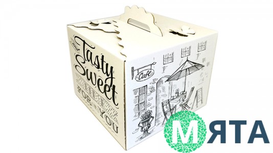 Коробка для торта Метелик 25х25х20 см