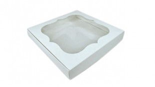 Коробка для пряників 20х20х3 см, біла Коробка для пряників 20х20х3 см, біла