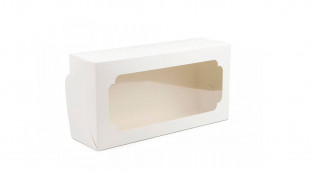 Коробка для рулету, Біла 15х30х9 см