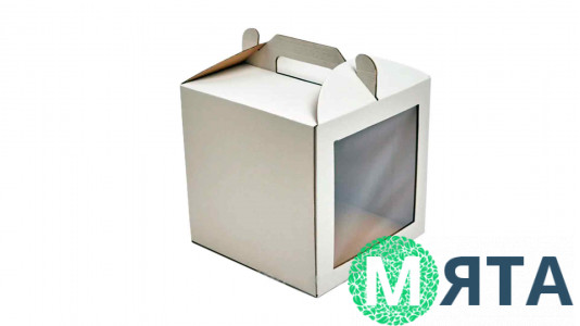 Коробка для торта 20х20х20, з вікном