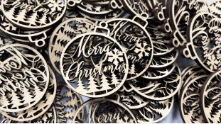 Дерев'яна бирка Merry Christmas Дерев'яна бирка Merry Christmas