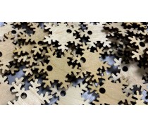 Дерев'яна бирка Сніжинка