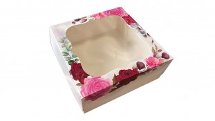 Коробка 15х15х6 см, Троянда Коробка 15х15х6 см, Троянда