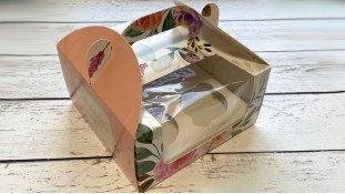 Коробка 4 капкейки з ручкою, Солодкі Мрії