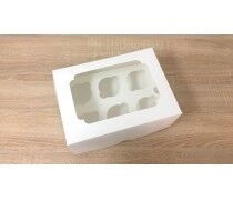 Коробка для 6 капкейків, з віконцем