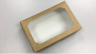 Коробка для еклерів з вікном, Крафт