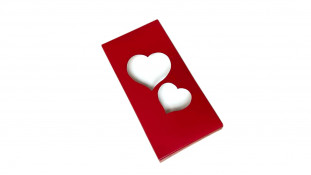 Коробка для шоколаду Червона, Серця Коробка для шоколаду Червона, Серця