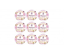 Наліпки 8 Марта №2, 9 шт