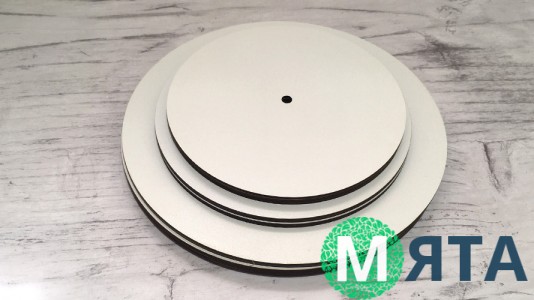 Підставки з отвором 12мм, Посилене біле ДВП