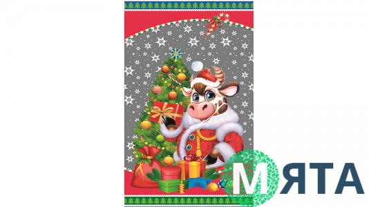 Пакети Новорічні Корівка, 20х35 см