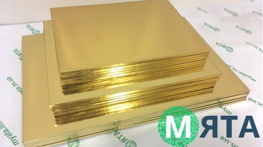 Підноси прямокутні, золото/золото