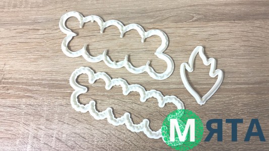 Вирубка Трояндочки рифлені (півон), 3 шт