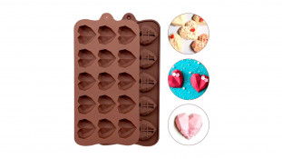 Силіконова форма для цукерок Гранені Серця Силіконова форма для цукерок Гранені Серця