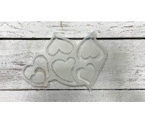 Силіконовий молд для льодяників Серця №2, 5 шт