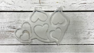 Силіконовий молд для льодяників Серця №2, 5 шт Силіконовий молд для льодяників Серця №2, 5 шт