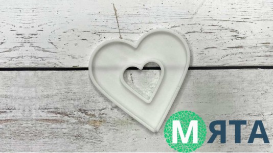 Силіконовий молд Серце 12 см