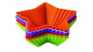 Набір порційних силіконових форм Кошичок-Зірочка. 10 штук