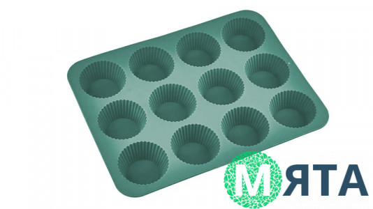Силіконова форма для кексів, 12 шт