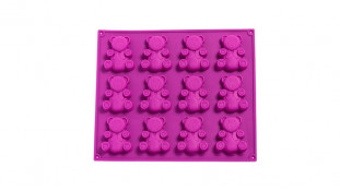 Силіконова форма ведмедика Барні. 12 осередків