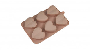 Силіконова форма Серця мікс, 6 шт Силіконова форма Серця мікс, 6 шт