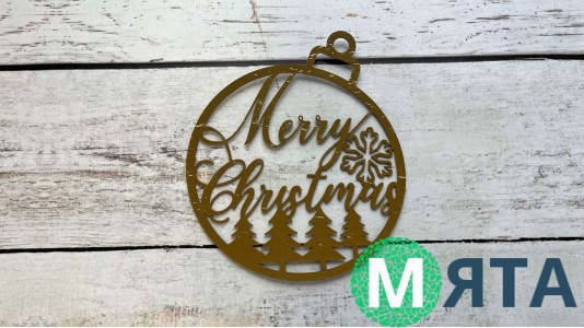 Топпер "Merry Christmas" №1, картон