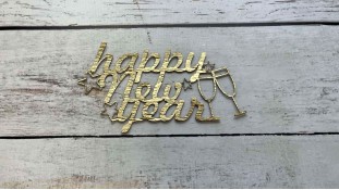 Топпер "Happy New Year" №1, картон Топпер "Happy New Year" №1, картон