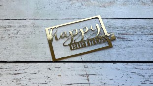 Бічний топер "Happy Birthday" №23, картон