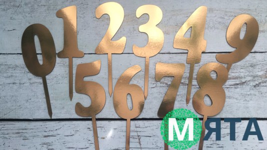 Топпер-цифра №4, картон