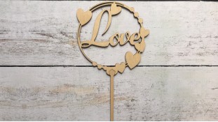 Топпер Love №4, дерево