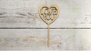 Топпер "Love you", дерево