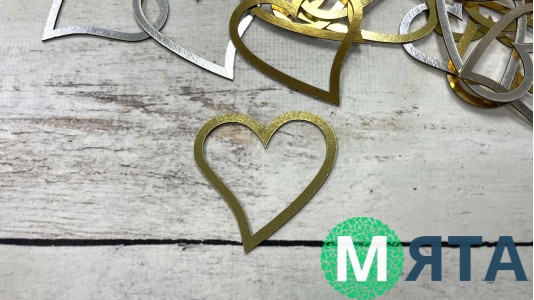 Топпер Серце Контур, картон