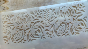 Трафарет Петриківський розпис №1, 29х12 см Трафарет Петриківський розпис №1, 29х12 см