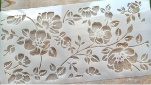 Трафарет Квіти №1, 29х15 см