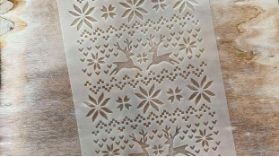 Трафарет Візерунок з Оленями №1, 20х15 см Трафарет Візерунок з Оленями №1, 20х15 см