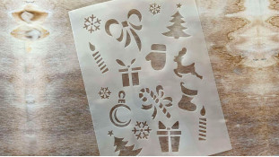 Трафарет Новорічне асорті, 20х15 см Трафарет Новорічне асорті, 20х15 см