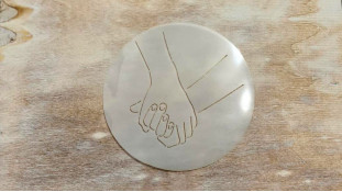 Трафарет Дві руки, 12 см Трафарет Дві руки, 12 см