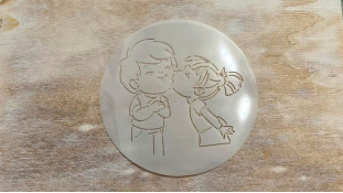 Трафарет Дівчинка та хлопчик, 12 см Трафарет Дівчинка та хлопчик, 12 см