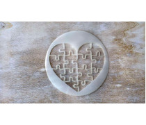 Трафарет Серце Пазл, 12 см